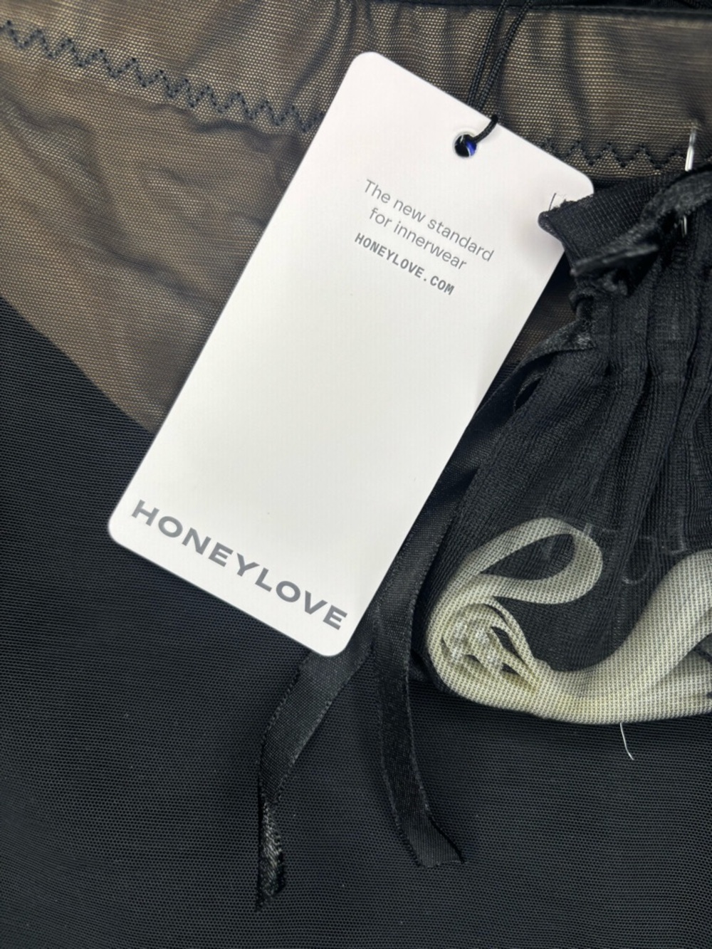 Honeylove Black High-Waist Shaping Bodysuit with Mesh Insets - Picture 4 of 13